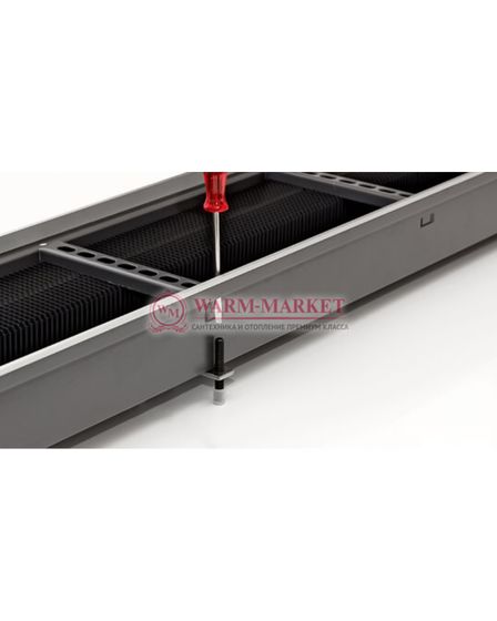 Внутрипольный конвектор Katherm NK глубиной 120 мм с линейной решеткой