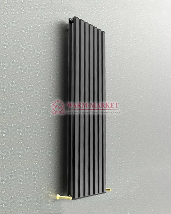 Вертикальный дизайн радиатор Anit Vertical 1500 анодированный алюминий цвет черный | Фото