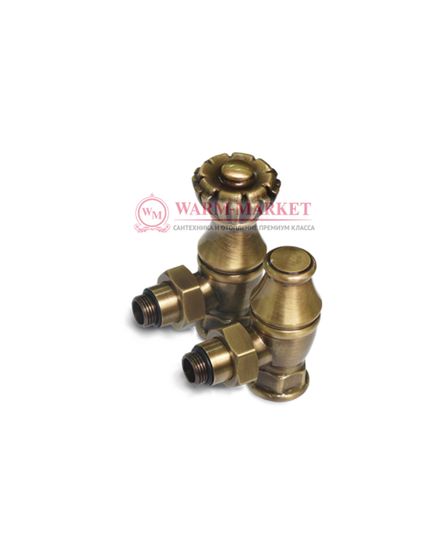 Комплект для подключения радиатора Liberty угловой, бронза