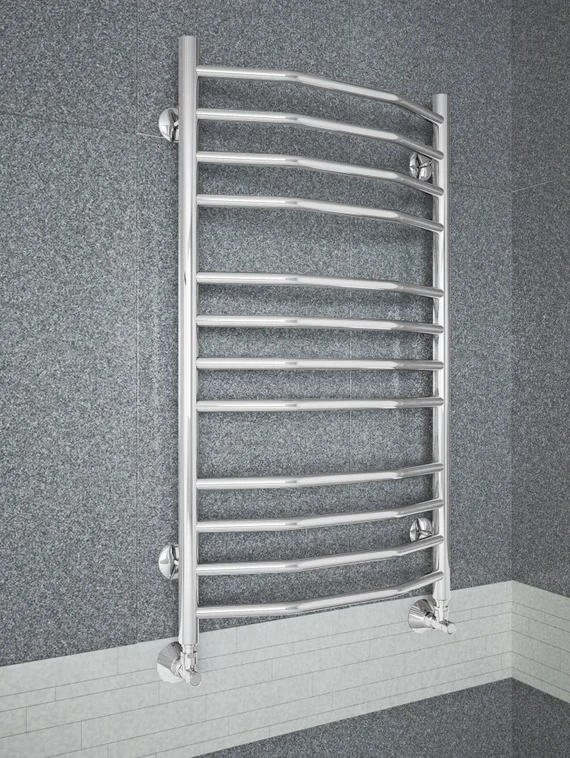 Victoria - белый полотенцесушитель c перекладинами в форме трапеции.