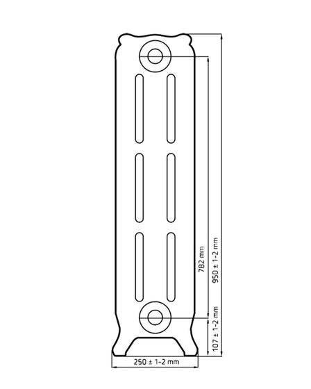 Bristol M 782 - чугунный дизайн радиатор