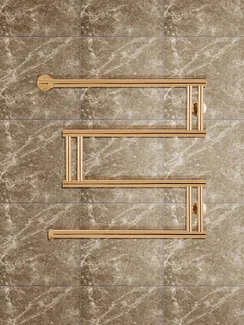 High-Tech Bronze-бронзовый полотенцесушитель с боковым подключением