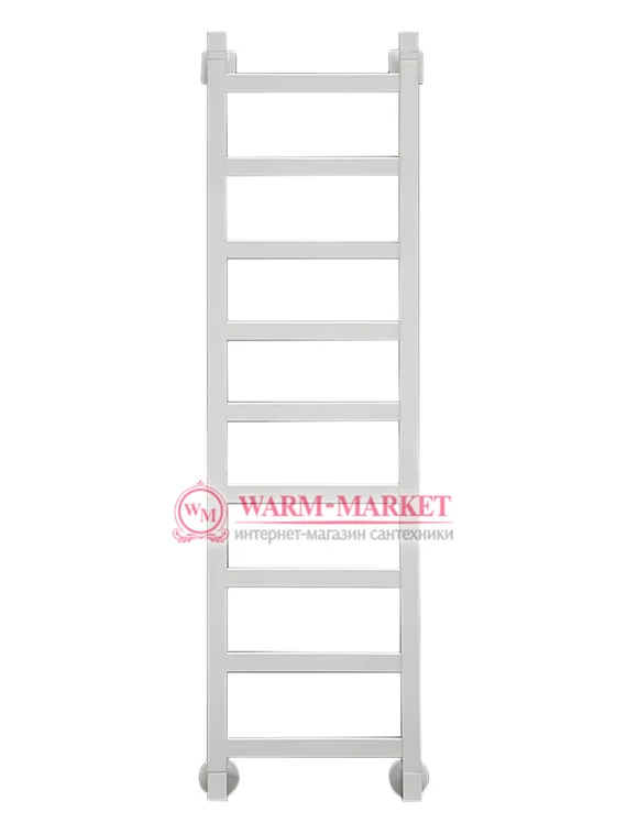 Quadro 1 1200х230 - узкий водяной полотенцесушитель из нержавеющей стали 230 мм. шириной белого цвета.