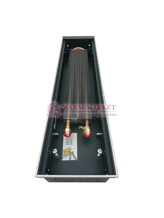 Внутрипольный конвектор Techno Usual KVZ, высота 85 мм., ширина 200 мм., без решетки