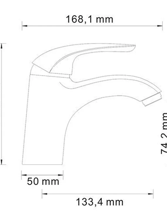 Смеситель для умывальника черный Rossel 2803-Bl