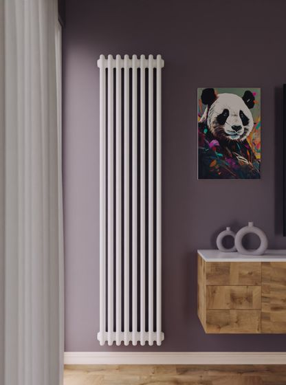 Bronto Pipe 3170 - трехтрубный трубчатый радиатор высотой 1700 мм, нижнее подключение с термостатикой