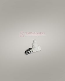 Прямой клапан "ретро" для подключения чугунного радиатора 1/2", белый