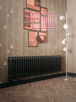 Трубчатый радиатор Solira 3030 N69 нижнее подключение, черный (RAL 9005)