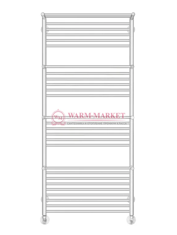 Аврора П27-4 - водяной полотенцесушитель с полками, нижнее подключение, белый