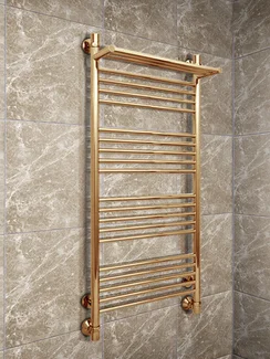 Bogema P Bronze - бронзовый водяной полотенцесушитель с греющей полкой