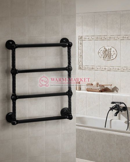 Полотенцесушитель Warmer Vintage в ретро стиле 600х400 мм, 4 перекладины
