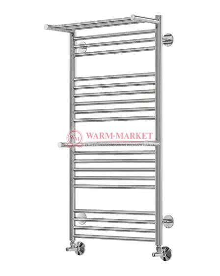 Аврора П20-3 - водяной полотенцесушитель с двумя полками, нижнее подключение,белый