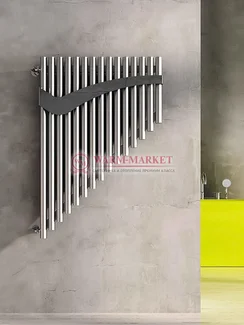 Дизайнерский полотенцесушитель из матовой полированной нержавеющей стали Pan Carisa