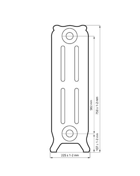 Bristol Loft 582 - чугунный дизайн радиатор