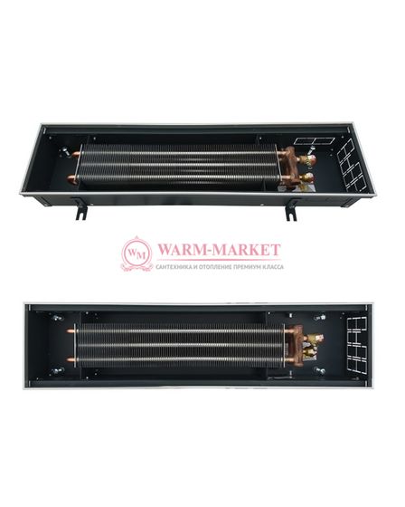 Внутрипольный конвектор Techno Usual KVZ, высота 105 мм., ширина 200 мм., без решетки