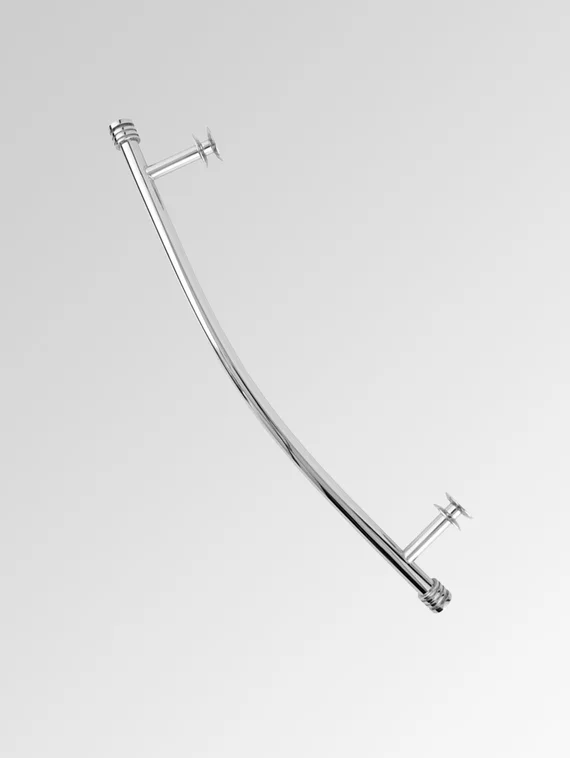 Полка изогнутая - для полотенцесушителя хром