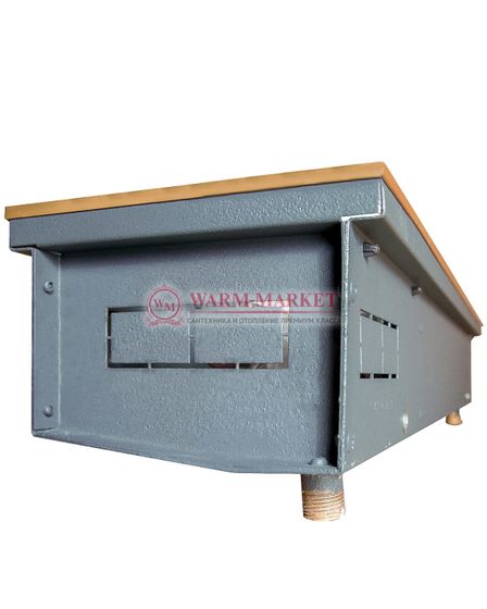 Внутрипольный конвектор Techno WD KVZs, высота 105 мм., ширина 200 мм., без решетки