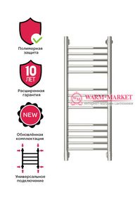 Mini 800х300 - узкий полотенцесушитель из нержавеющей стали 300 мм. шириной