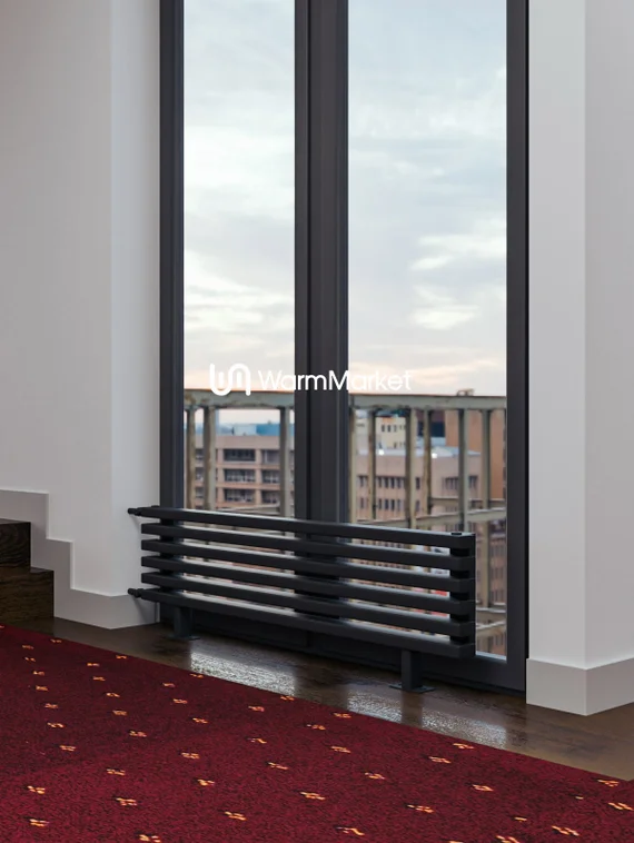 Bareng Select ZN 1250 - напольный трубчатый радиатор шириной 1250 мм, боковое подключение