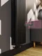 Paralleli v 2 1750 шаг 25 вертикальный трубчатый радиатор из прямоугольного профиля черного цвета
