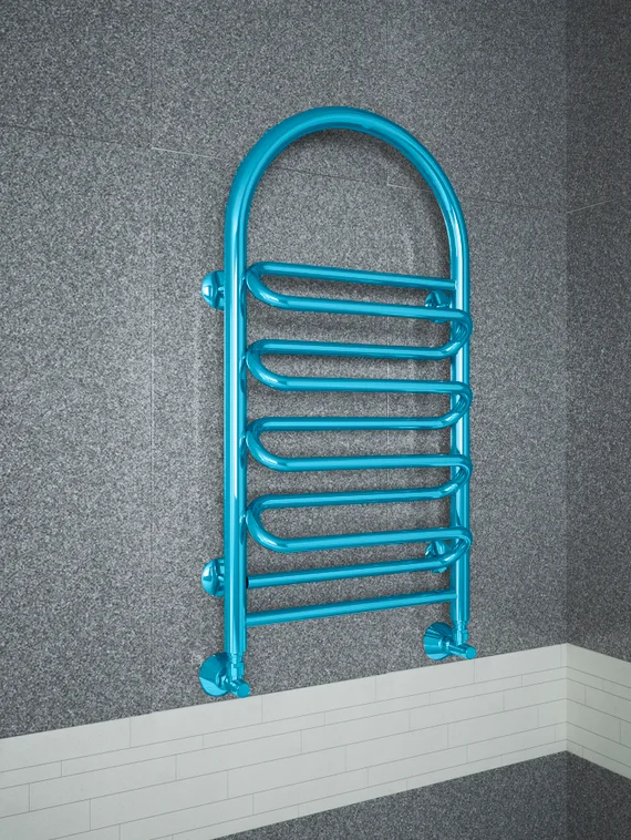 Liana Classic Ral - цветной полотенцесушитель с изогнутой перекладиной