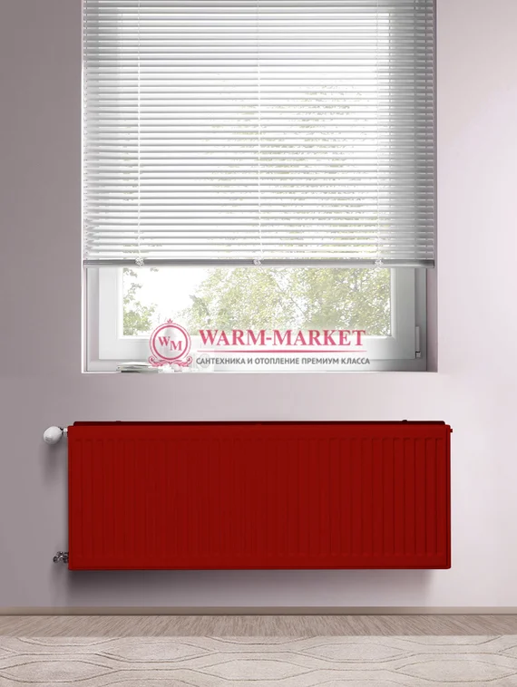 Dia Norm Compact С 11, высотой 500 мм - панельный радиатор с боковым подключением красный