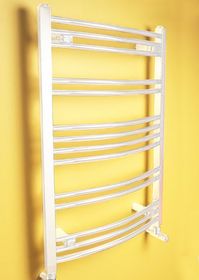 Белый полотенцесушитель Terma Jade-M классическая лесенка изогнутой формы