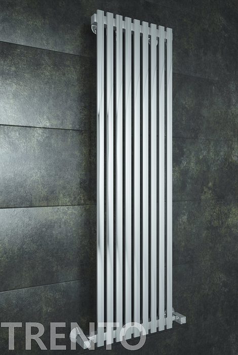 Trento E - электрический дизайн полотенцесушитель с прямоугольными вертикалями. | Фото 1