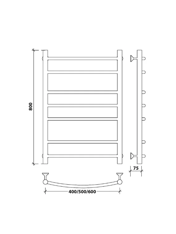 Водяной полотенцесушитель Secado Милан 2 из нержавеющей стали