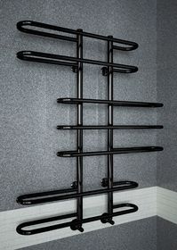 Diana Black-черный полотенцесушитель из нержавеющей стали.