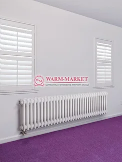 Трубчатый радиатор Dia Norm 2057-30 секций, двухтрубный с нижним правым/левым подключением.