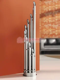 Дизайнерский полотенцесушитель из матовой полированной нержавеющей стали Unique Carisa