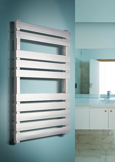 Dzhulia - дизайн полотенцесушитель с прямоугольным профилем белый