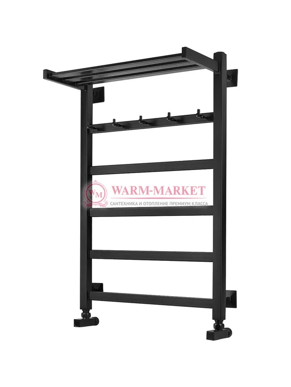 Водяной полотенцесушитель Secado Корсико 1 КСП из нержавеющей стали, черный