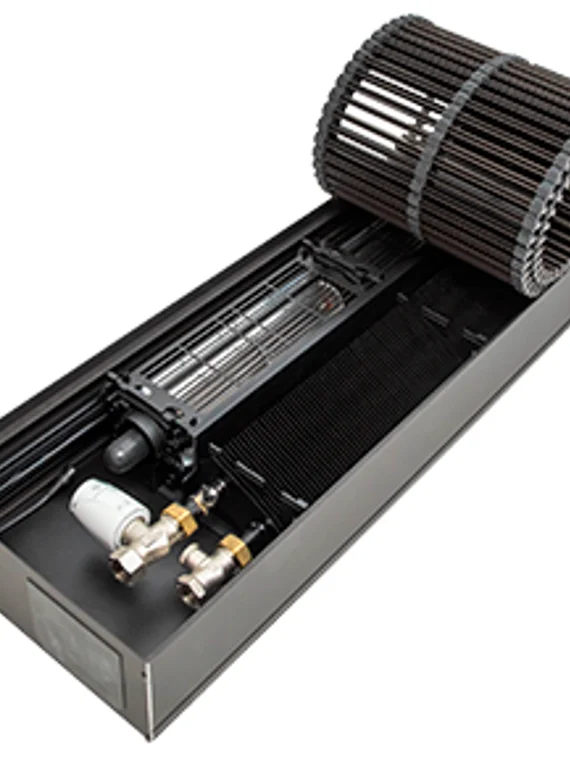 Внутрипольный конвектор с принудительной конвекцией Möhlenhoff QSK EC HK 2L шириной 360 мм, высотой 140 мм