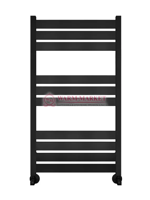 Латте П10 - водяной полотенцесушитель, нижнее подключение, черный