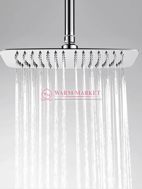 Встраиваемый комплект для душа с верхней душевой насадкой и лейкой черный A16069-Bl