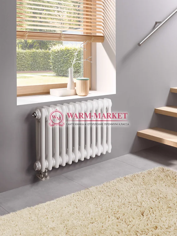 Трубчатый радиатор Dia Norm 2057-10 секций, двухтрубный с нижним правым/левым подключением.