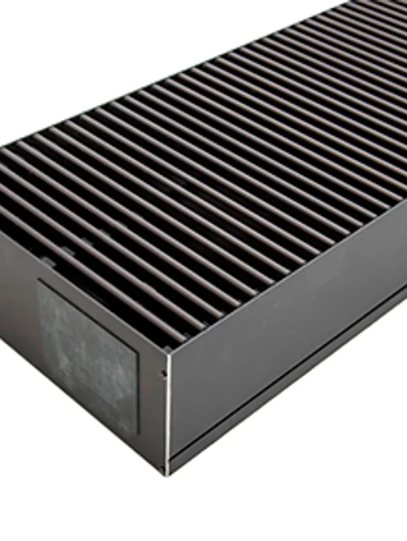 Внутрипольный конвектор с принудительной конвекцией Möhlenhoff QSK EC HK 4L шириной 320 мм, высотой 140 мм