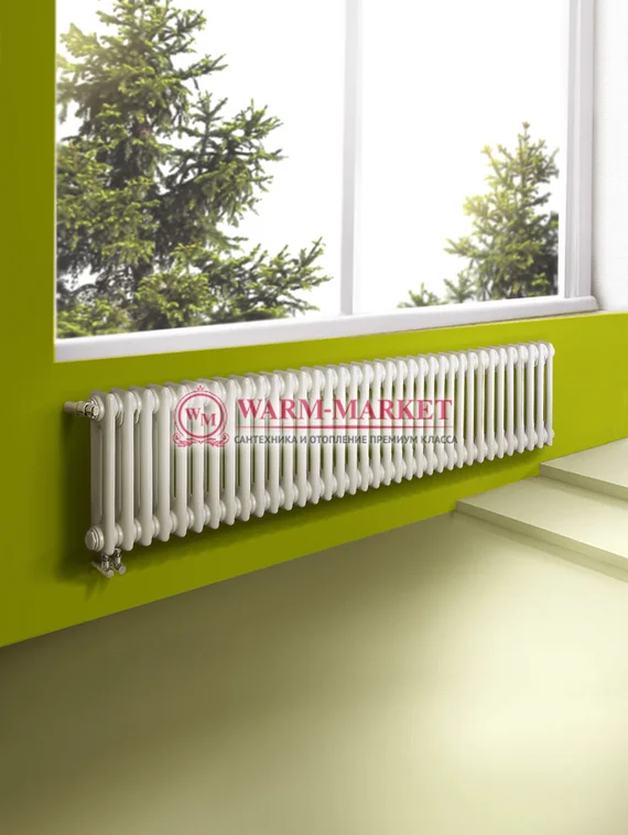 Трубчатый радиатор Dia Norm 2057-36 секций, двухтрубный с нижним правым/левым подключением с вентилем.