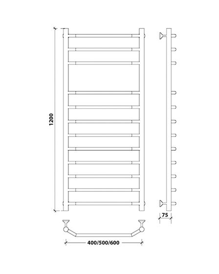 Водяной полотенцесушитель Secado Агата 5 из нержавеющей стали