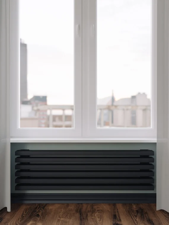 Bronto Plex Z - горизонтальный трубчатый радиатор шириной 500 мм, нижнее правое подключение