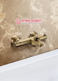 Elg Bronze 021 - бронзовый смеситель для ванны с термостатом