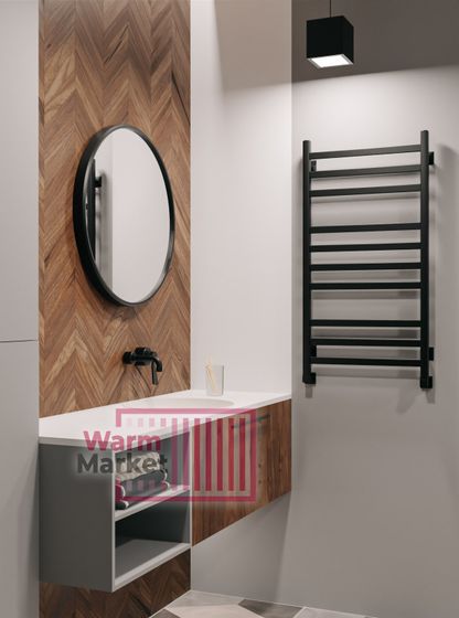 Axxinot V 30 - водяной дизайн полотенцесушитель с квадратным и прямоугольным профилем из нержавеющей стали.