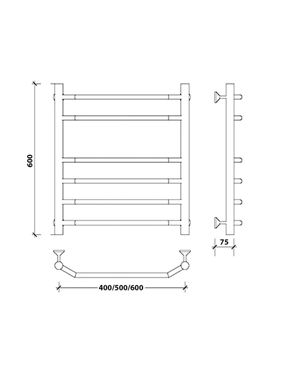 Водяной полотенцесушитель Secado Агата 5 из нержавеющей стали