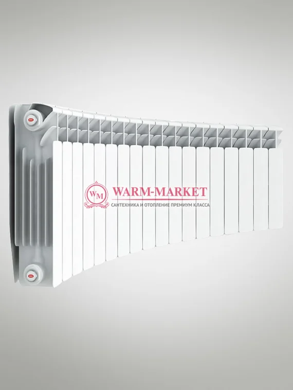 Rifar Alum Flex Ral 500 - цветной алюминиевый радиусный радиатор с боковым подключением