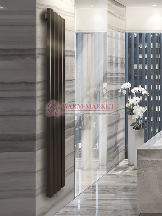 Steel V 60х30 1000 - вертикальный трубчатый дизайн-радиатор, 6 секций