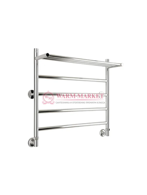 Galant 4 (прямой) - водяной полотенцесушитель с полкой из нержавеющей стали
