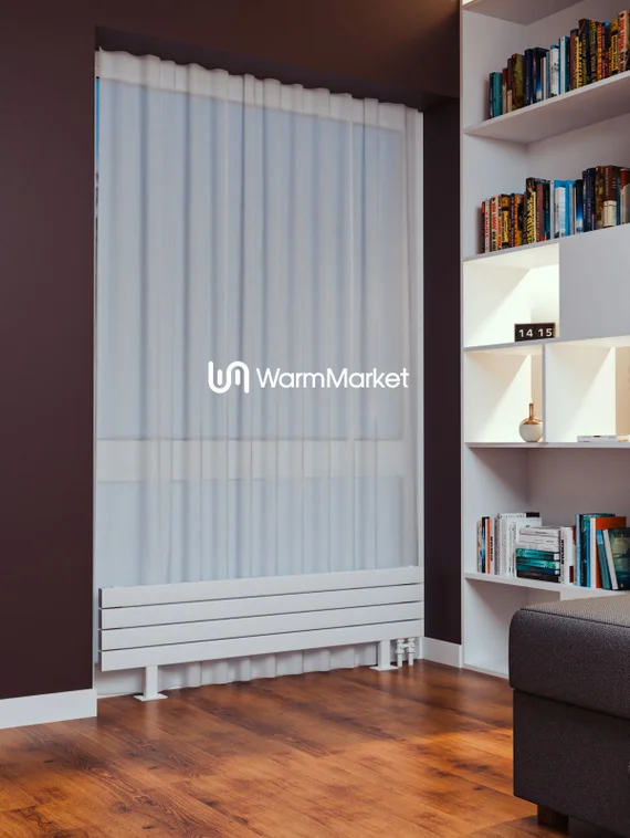 Bareng Temper ZN 700 - напольный трубчатый радиатор шириной 700 мм, нижнее правое подключение