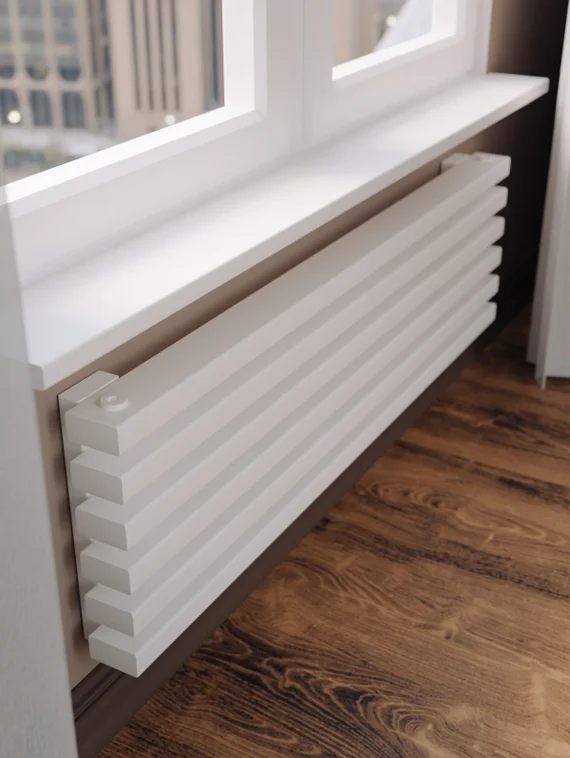 Bronto Plex Z - горизонтальный трубчатый радиатор шириной 1250 мм, нижнее левое подключение